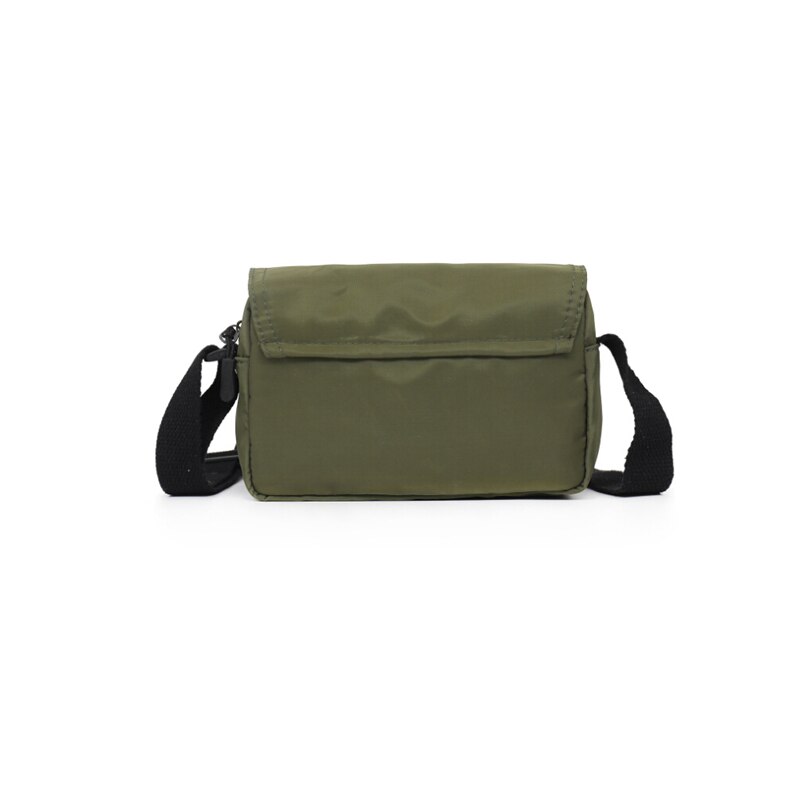 de primavera Mini bolso de hombro de Verde naranja pequeño bolso cuadrado de las señoras Oxford Cloth Flip Over Bag