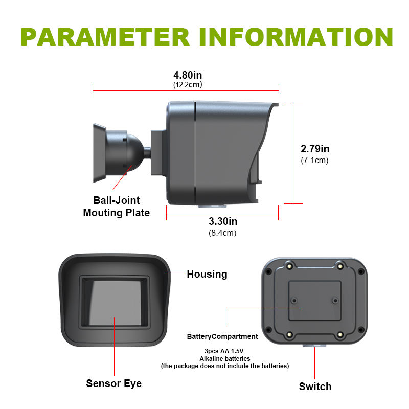 WiFi Tuya Outdoor Bewegingssensor Detector APP Afstandsbediening PIR-sensor Infraroodbeveiliging Inbraakalarm Compatibel met Alexa