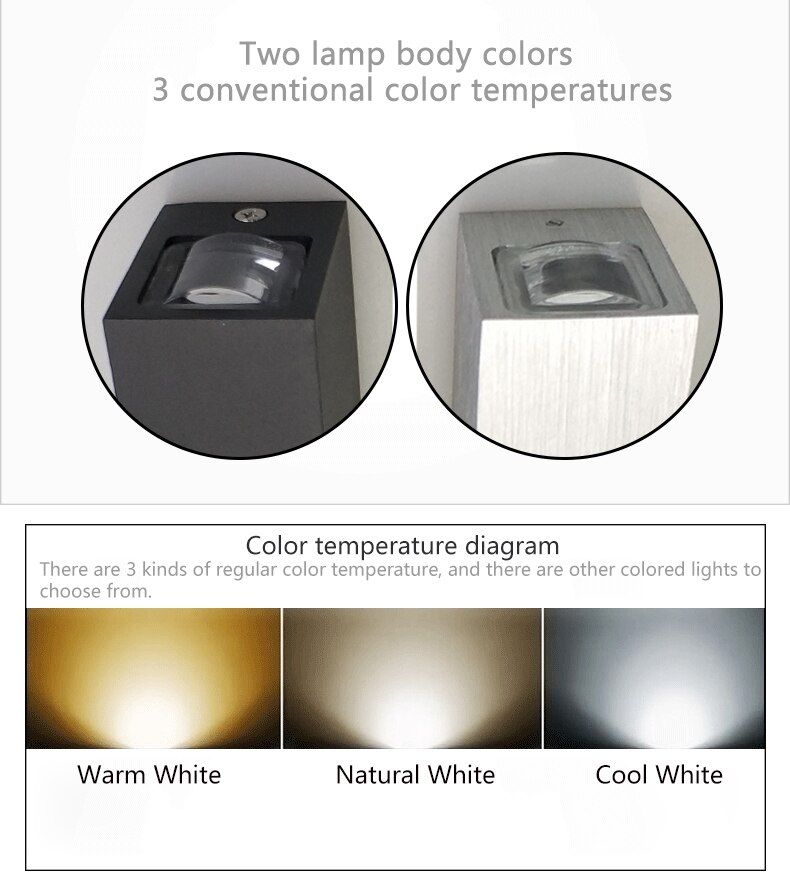 Led Wandlamp Aluminium Outdoor IP65 Waterdichte Up Down Wandlamp Voor Thuis Trap Slaapkamer Bedlampje Gang Verlichting ZBD0003