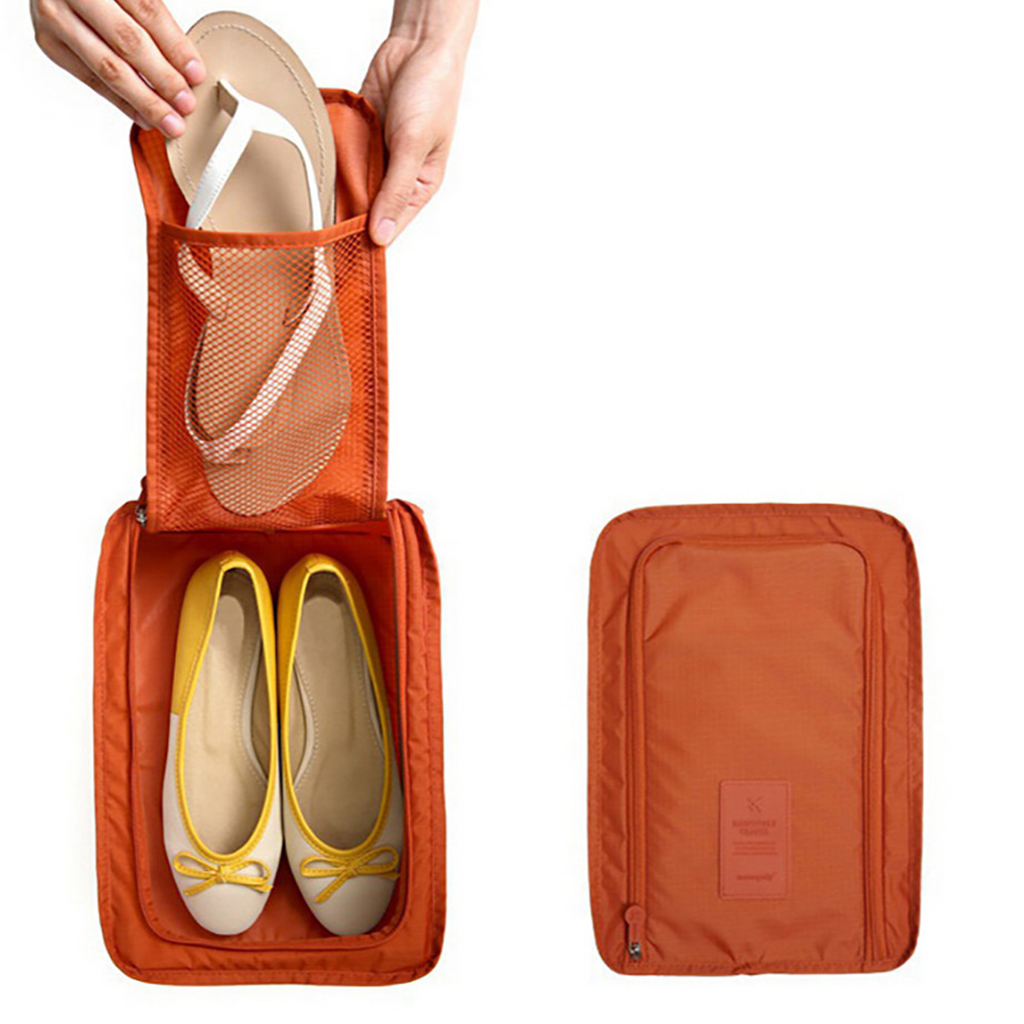 Rejse sko tasker vandtæt nylon stof opbevaring med lynlås til mænd kvinder og børn sko pose emballage arrangører
