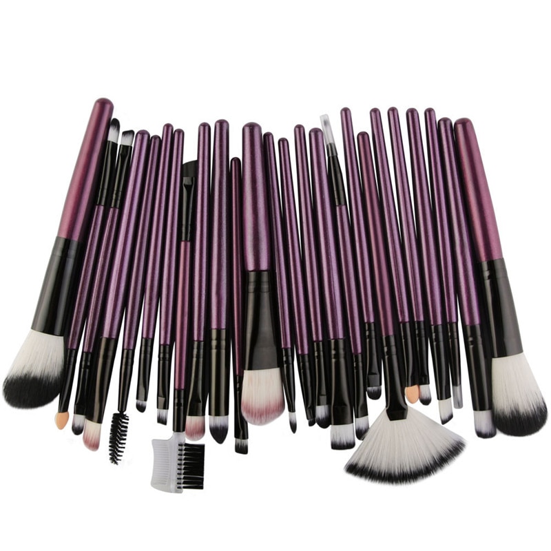 Brand 25 Stks/set Foundation Mengen Blush Oogschaduw Brow Lash Fan Lip Gezicht Kabuki Make-Up Kwasten Beauty Tool Set kit