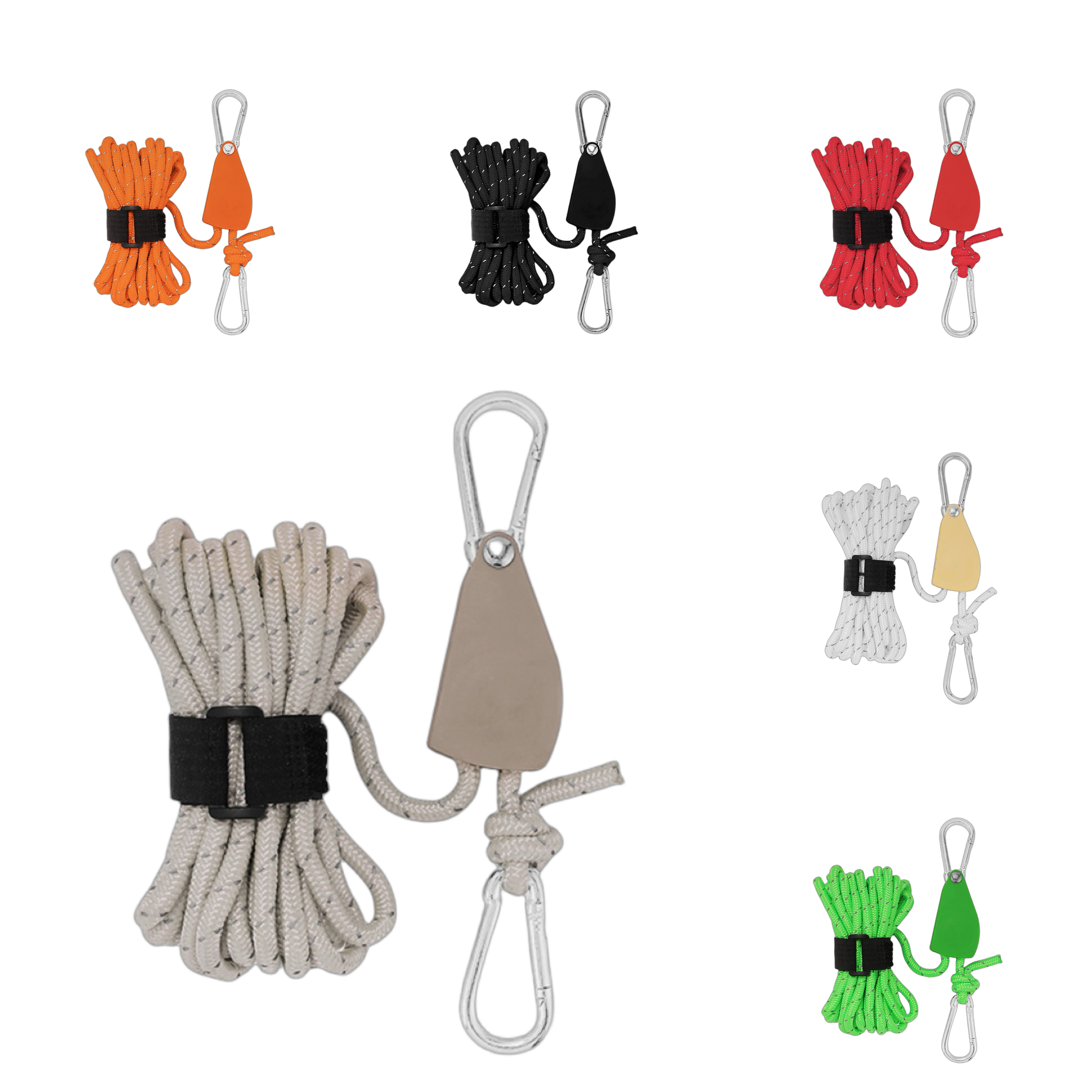 4/5M Camping Touw Tent Verstelbaar Touw Sluiting Vaste Gesp Poelie Spanner Ratelhangers Lampjes Camping Luifel Windtouw