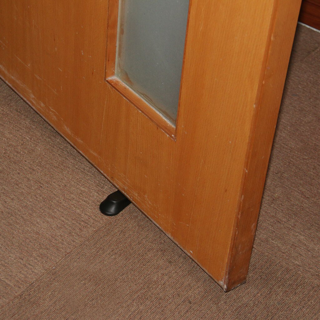 5pcs Black Plastic Door Window Stops Stoppers Wedges Jam Block Home Office