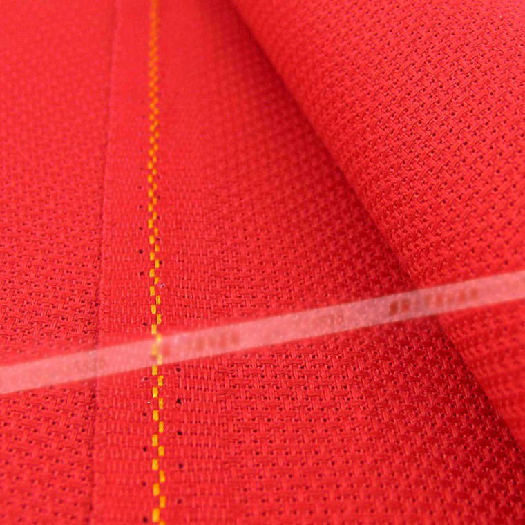 11ct 1.0*1.5m Golden Linen cloth 14ct DIY Cross Stitch Fabric Adia Cloth 100% Cotton cross embroidery: Red