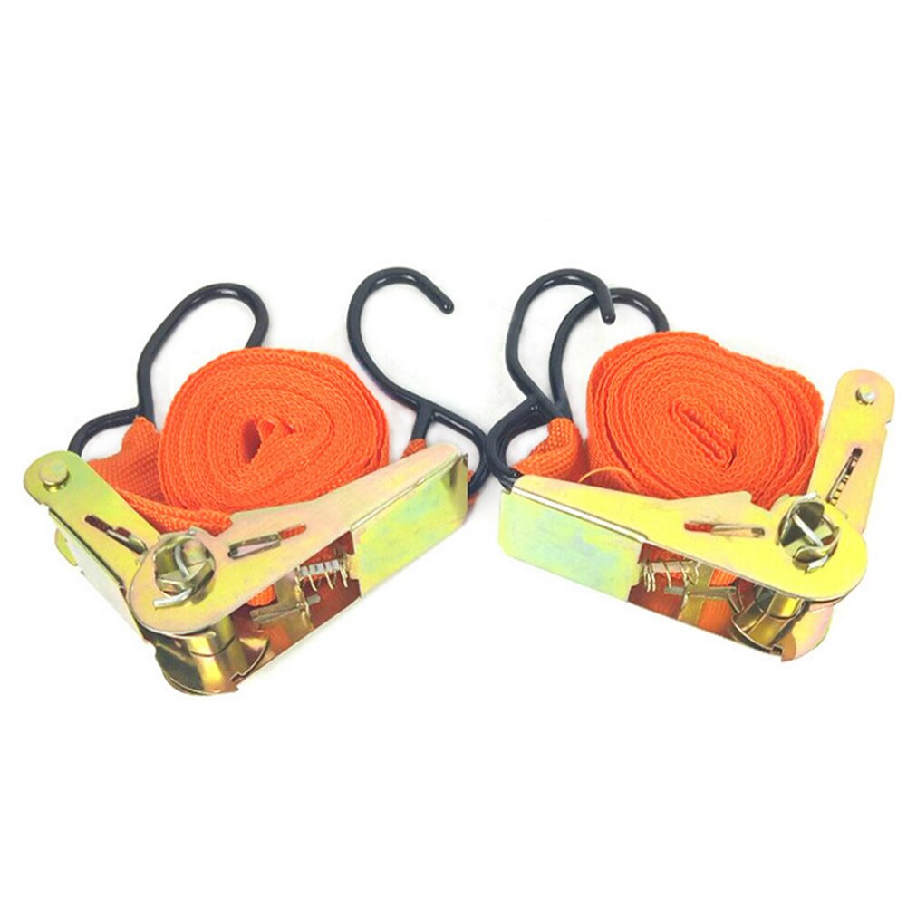 2pcs Strong Lashing Motorcycle Transport Luggage Tow Equipment Ratchet Strap Bag Truck Tie Down Belt Car Cargo Tension Rope Bike