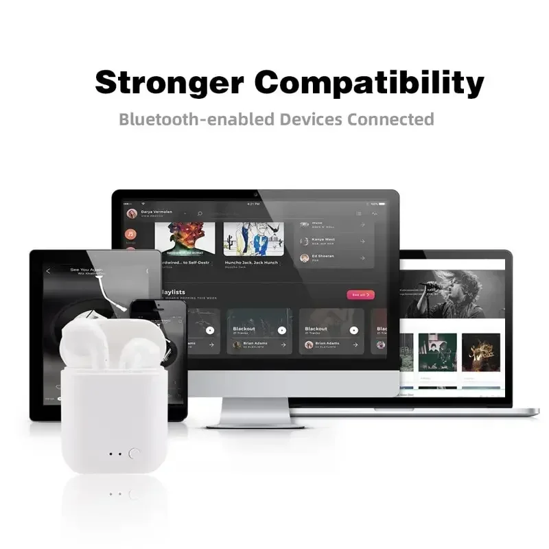 Écouteurs sans fil Bluetooth i12 TWS, oreillettes stéréo, suppression du bruit, casque d'écoute étanche pour sport et musique
