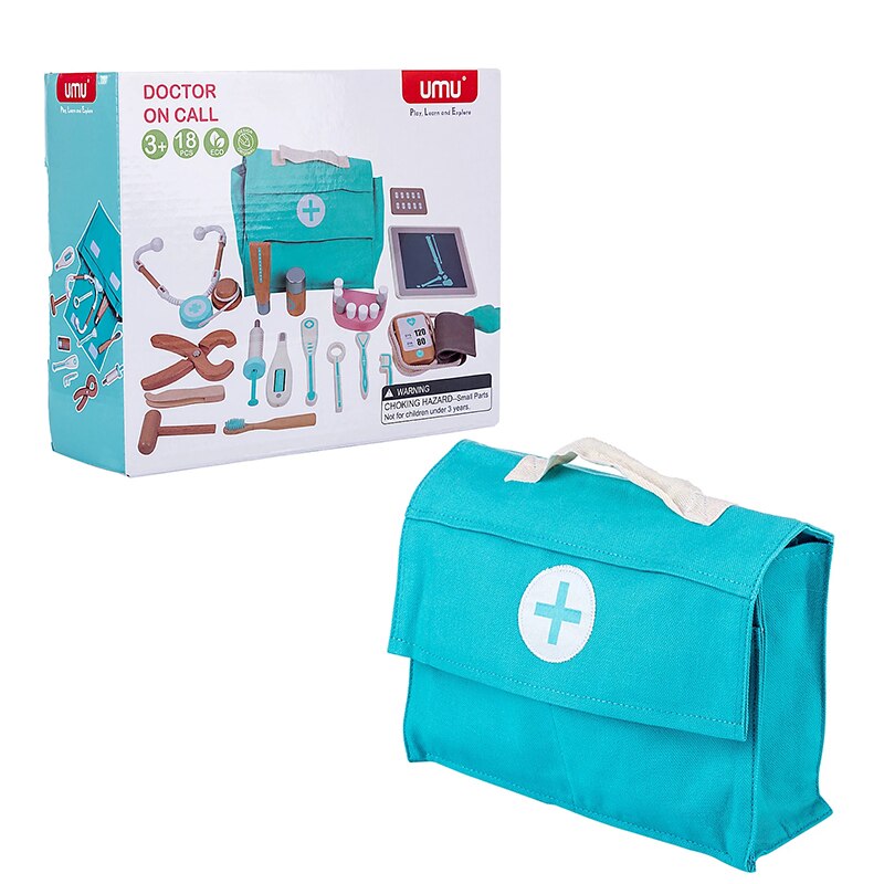 Kinderen Houten Doctor Case Rollenspel Pretend Speelgoed Set Stethoscoop Otoscoop En Tandheelkundige Spiegel Doctor Rollenspel
