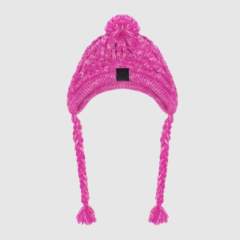 NONOR Winter Warm Dog Hats Windproof Knitting French Bulldog Hat for Dogs Chihuahua Hat Fluffy Ball Puppy Accessories Pet Hat: pink / S 33-41cm