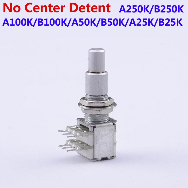 【Made in Korea】1 Piece Alpha Stacked Dual Concentric Potentiometer(POT) No Center Detent ( #1121 )