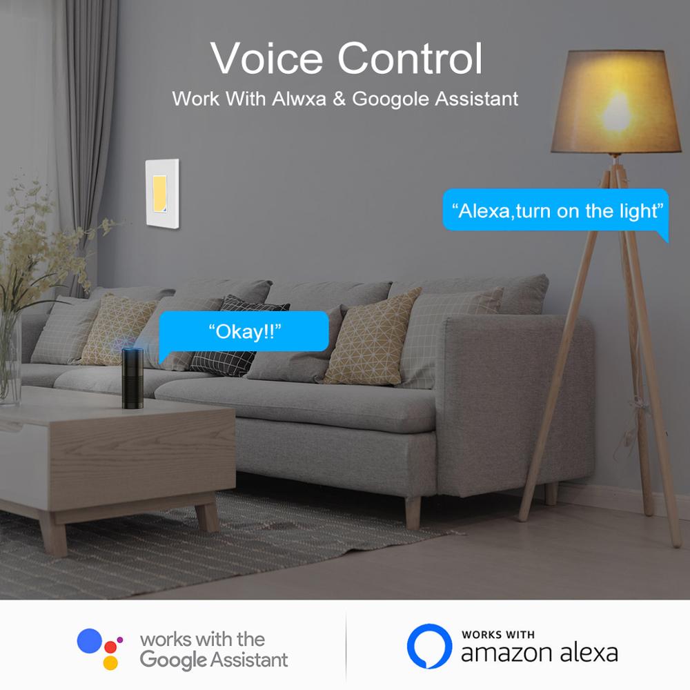 Teekar Wifi Light Switch US Standard RGB Scene Smart Switch Color Changing Remote Control Timer Work With Alexa Google Home