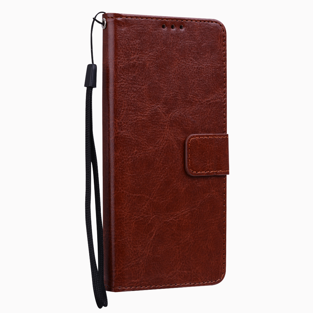 For ZTE Blade A7 Case Luxury PU Leather Back Cover Case For ZTE Blade A7s Case Flip Stand Protective Phone Bag Capa: For Blade A7 2020 / CX Brown Strap