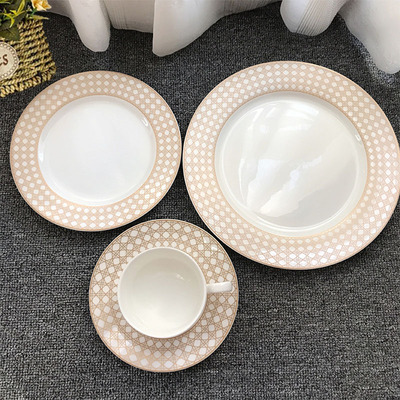 Tasse à café en rotin doré, à carreaux, en céramique, thé, noir, vaisselle, Animal, de mariage et de pendaison de crémaillère