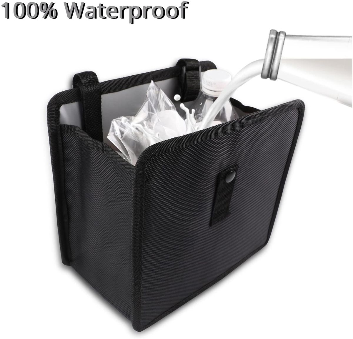 PowerTiger Auto Mülleimer Hängen Auto Müll Tasche Wurf Container Wasserdicht Leck Beweis Faltbare Müll Veranstalter,