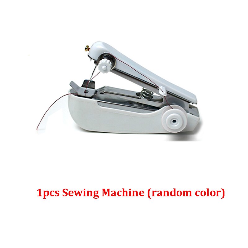 1Set Mini portátil de costura Manual y máquina de coser threadSimple operación herramientas de costura tela mano costura herramienta ZXH: 1Sewing machine