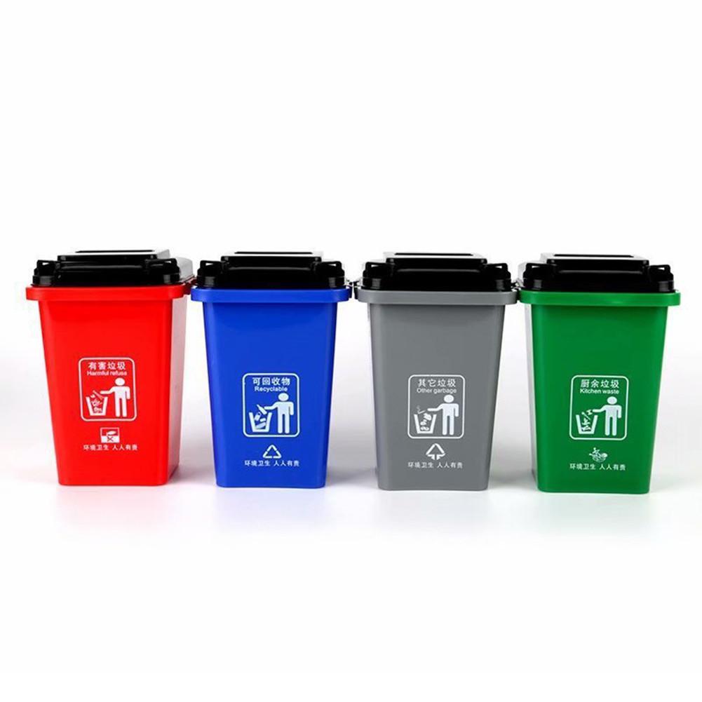 Kids Garbage Cans For Garbage Truck Toys Plastic Mini Trash Can Toy Garbage Truck's Trash Cans Bin Sorting Buckets For Boys: Default Title