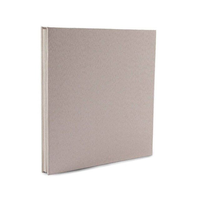 Selvklebende fotoalbum magnetisk utklippsbok album lin kunst gjør det selv 40 sider lin hardcover bryllup baby familie reise: Beige