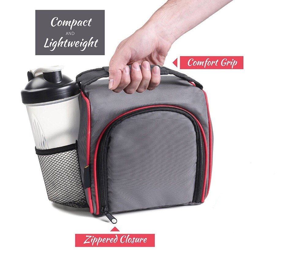 Waterproof Picnic food lunch ice bag insulated Portable Fabric Thermal Cooler Bag Volume Storage Bag include plastic box