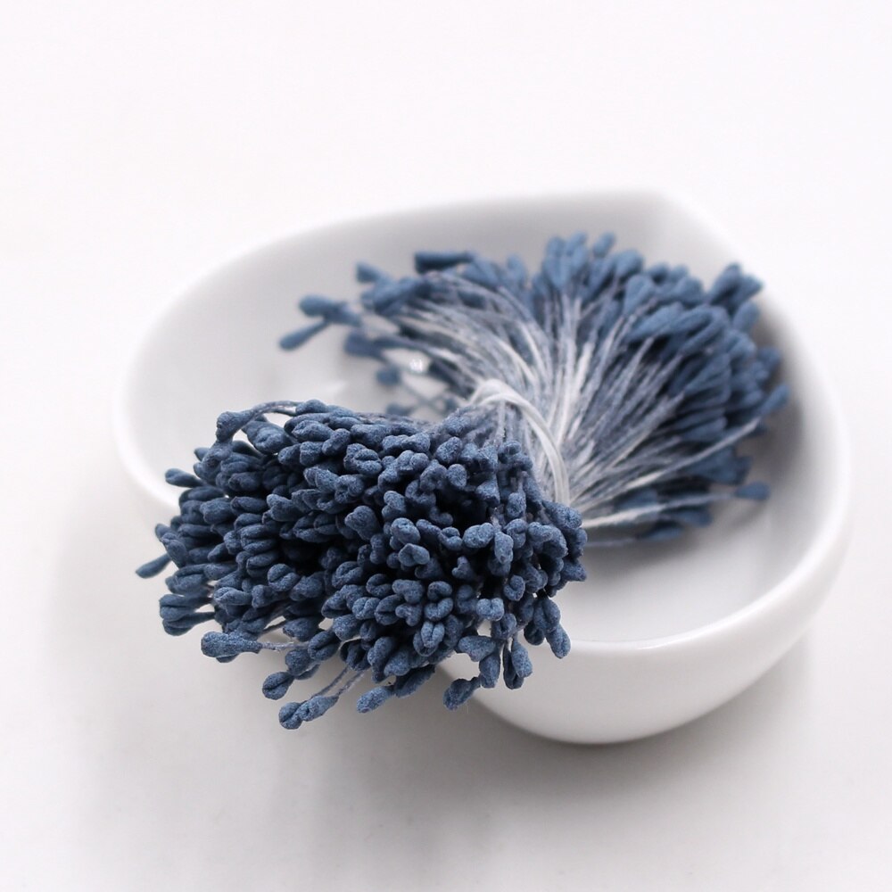 360Pcs/lot Mini Flower Stamen Artificial Flowers Pistil Wedding Party Decoration DIY Scrapbook Handmade Craft Flower Accessories: Deep Blue