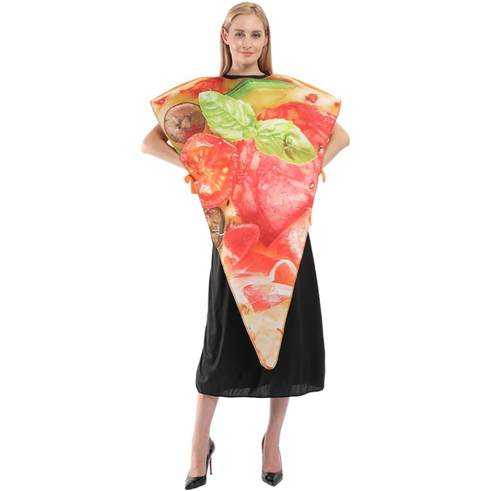 Pizzakostüm für Erwachsene, Damen und Herren, Essen, Cosplay, Unisex, Halloween-Kostüm, lustige Enthusiasten, Party-Verkleidungsgeschenke: Default Title