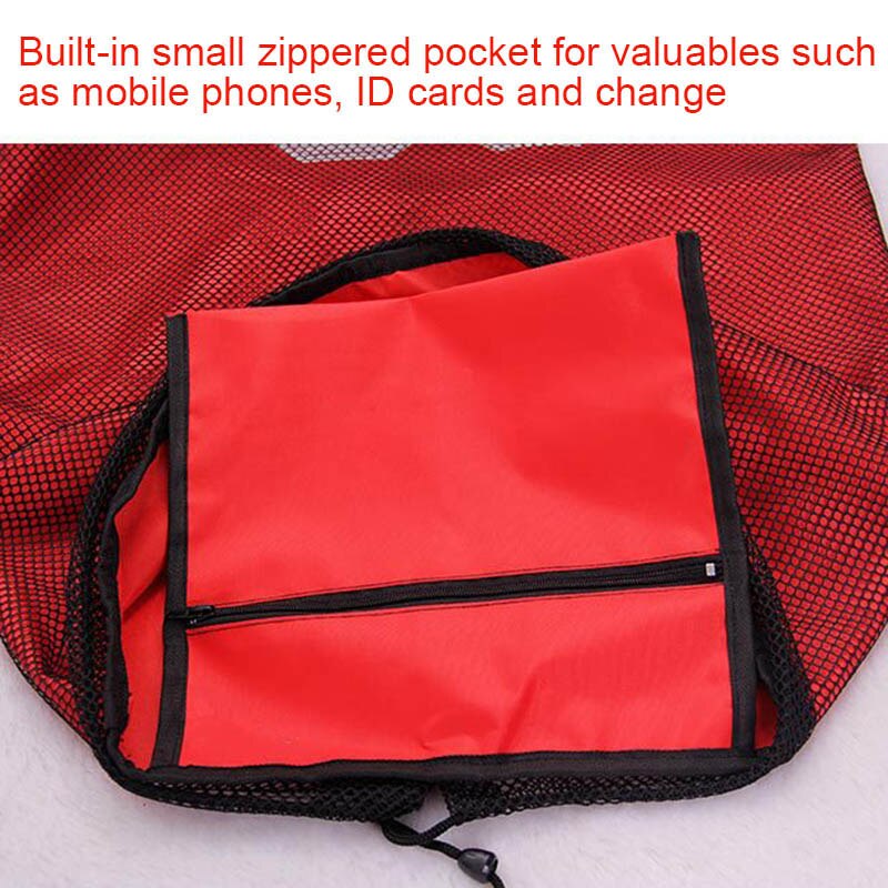 Sportsball ryggsekk basketball fotball oppbevaringsnett bag trening ball mesh bag