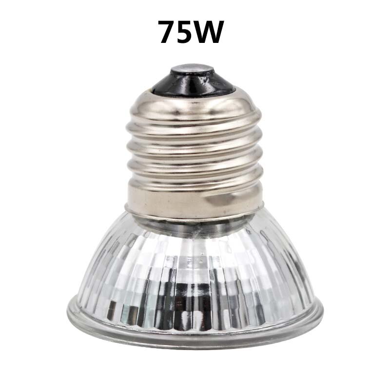 Reptile Lamp 25/50/75W UVA+UVB 3.0 Pet Heat Lamp Bulb Turtle Basking UV Light Bulbs Amphibians Lizards Temperature Controller: 75W