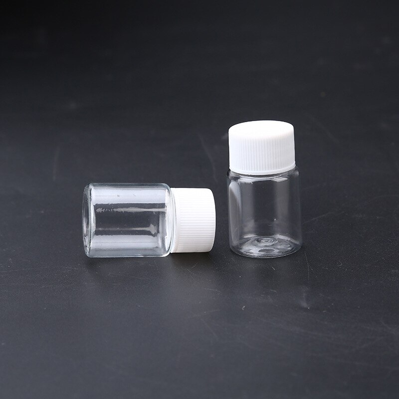 10Pcs 15Ml Draagbare Clear Plastic Flessen Kleine Flacon Vloeistof, Effen Flacon Verpakking Fles Kleine Geneeskunde Fles