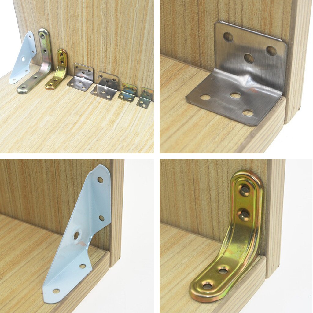 Stainless Steel Shelf Support Corner Brace Angle Bracket Code 20pcs
