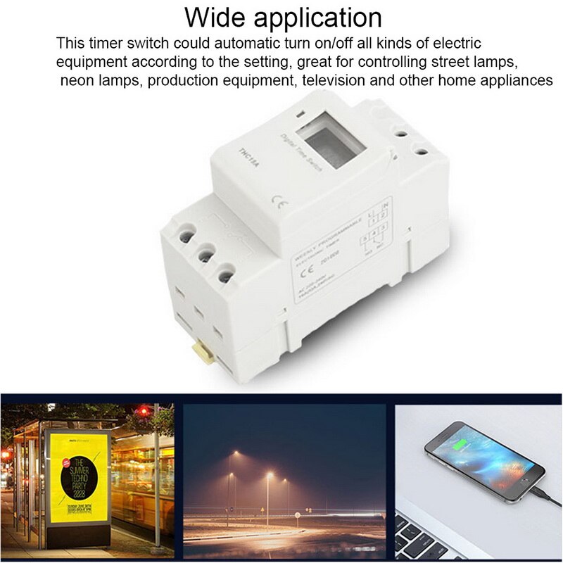 220V Programmable Digital Timer Switch Multi-function Time Control Energy-saving Controller Timers