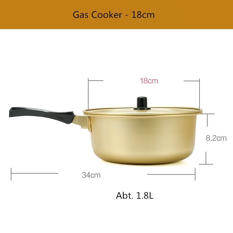 Ramen Topf Nudel Herde Aluminium Koreanische sofortig-nudeln Topf: mit handhaben 18cm