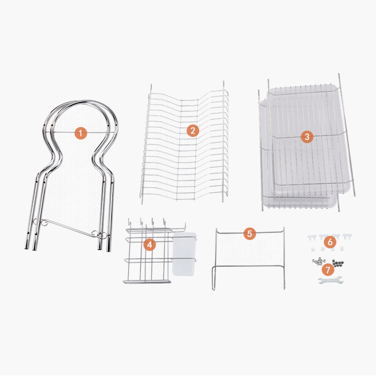 Chrome-plated Alloy Kitchen Dish Rack Plate Cutlery Cup Dish Drainer Drying Rack Wall Mount Kitchen Organizer Storage Holder