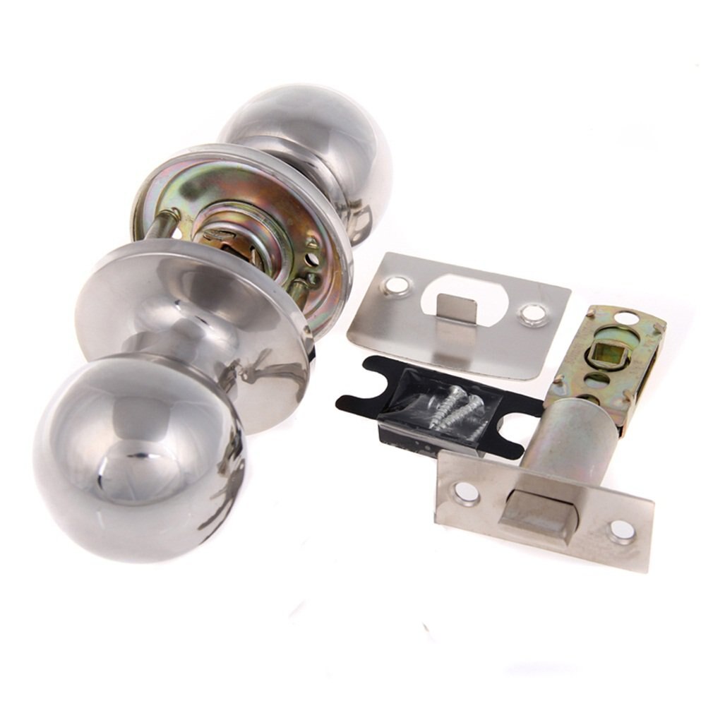 Durable Spherical Stainless Steel & Copper Material Door Handle Knob Latch Set: JD566602