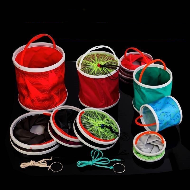 Foldable Fishing Bucket Folding Water Bucket Multifunctional Convenient Car Barrel Fishing Supplies Ultra-light