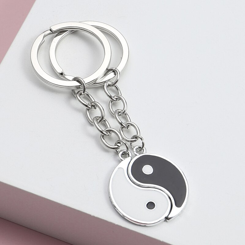 Yin Yang Tai Chi Sleutelhanger Bff Beste Vrienden Paar Bijpassende Sets Voor Vrouwen Mannen Sleutelhanger: E3355