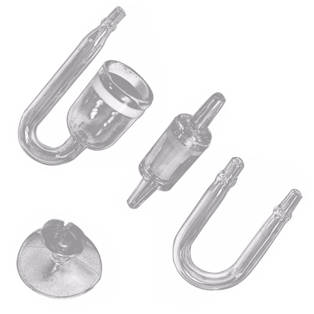 Aquarium u-vormige buis zuignap  co2 diffusie eenrichtingsklep koolstofdioxide reactor regelaar aquarium levende planten verstuiver 4- in -1