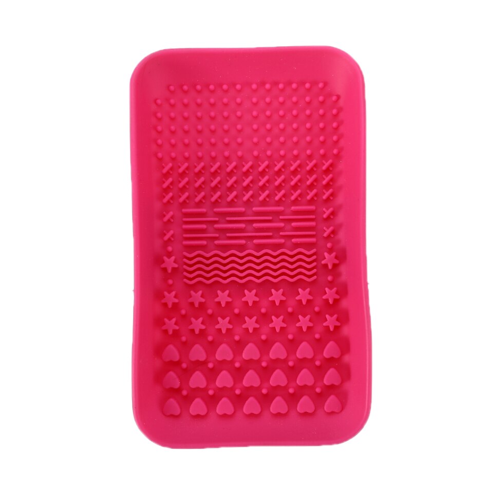 Almohadilla de limpieza para pinceles de maquillaje, tapete de silicona para cosmética, cepillo para cejas, herramienta de lavado, tabla raspadora, accesorios para brochas de maquillaje