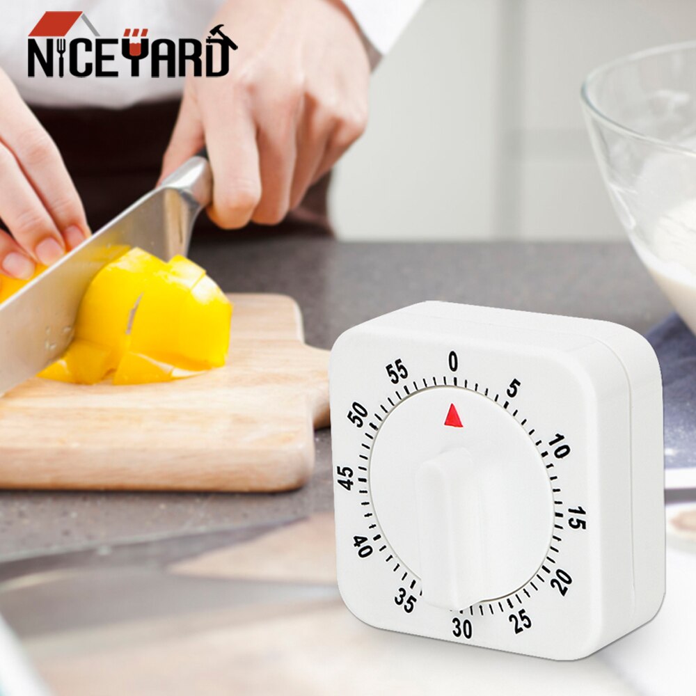 NICEYARD 60 Minutes Kitchen Timer Countdown Alarm Reminder Mechanical Timer Practical Kitchen Accessories