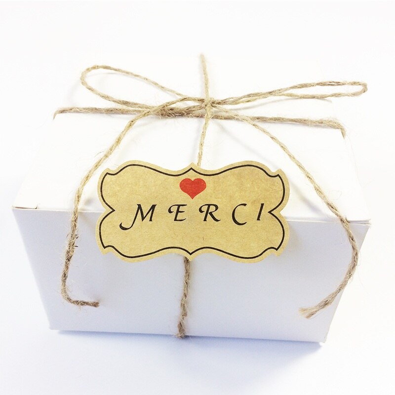 80 Stks/partij Big Size Diy Kraft Merci Seal Sticker Labels Diy Stickers Voor Wedding Party Scrapbooking Seals Labels