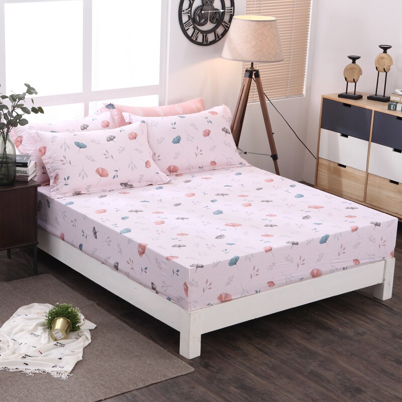 100% baumwolle Ausgestattet Blatt Auf Elastische Band Matratze Abdeckung Gedruckt Bettlaken Matratze Abdeckung 120x200 cm/150 x 200 cm/180x300 cm