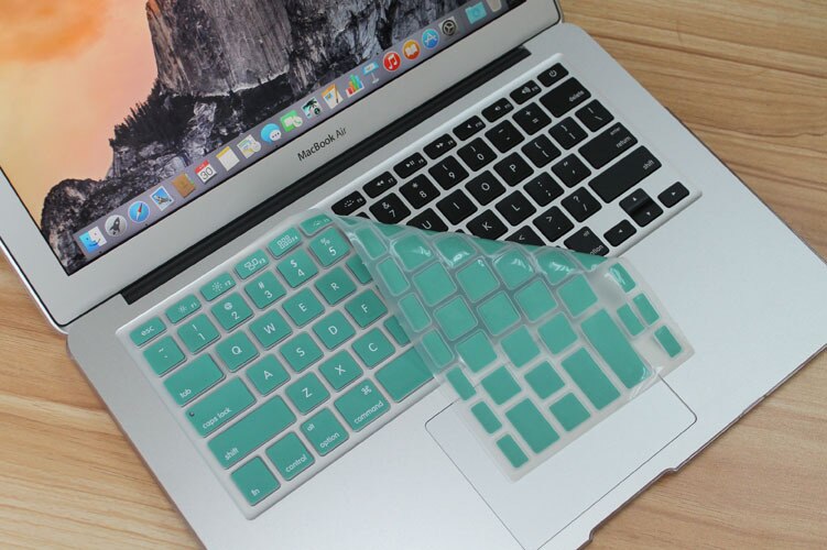 17 Colors US Keyboard Cover Silicone Skin Gel Case for Macbook Air 13" 15" 17"/Macbook Air Pro Protector: Green
