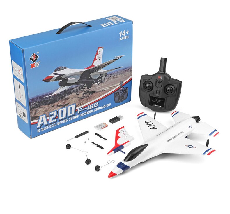 Wltoys XK A200 F-16B RC Flugzeug 2,4 GHz 2CH RC Flugzeug Flug Spielzeug für Kinder Jungen VS FX802