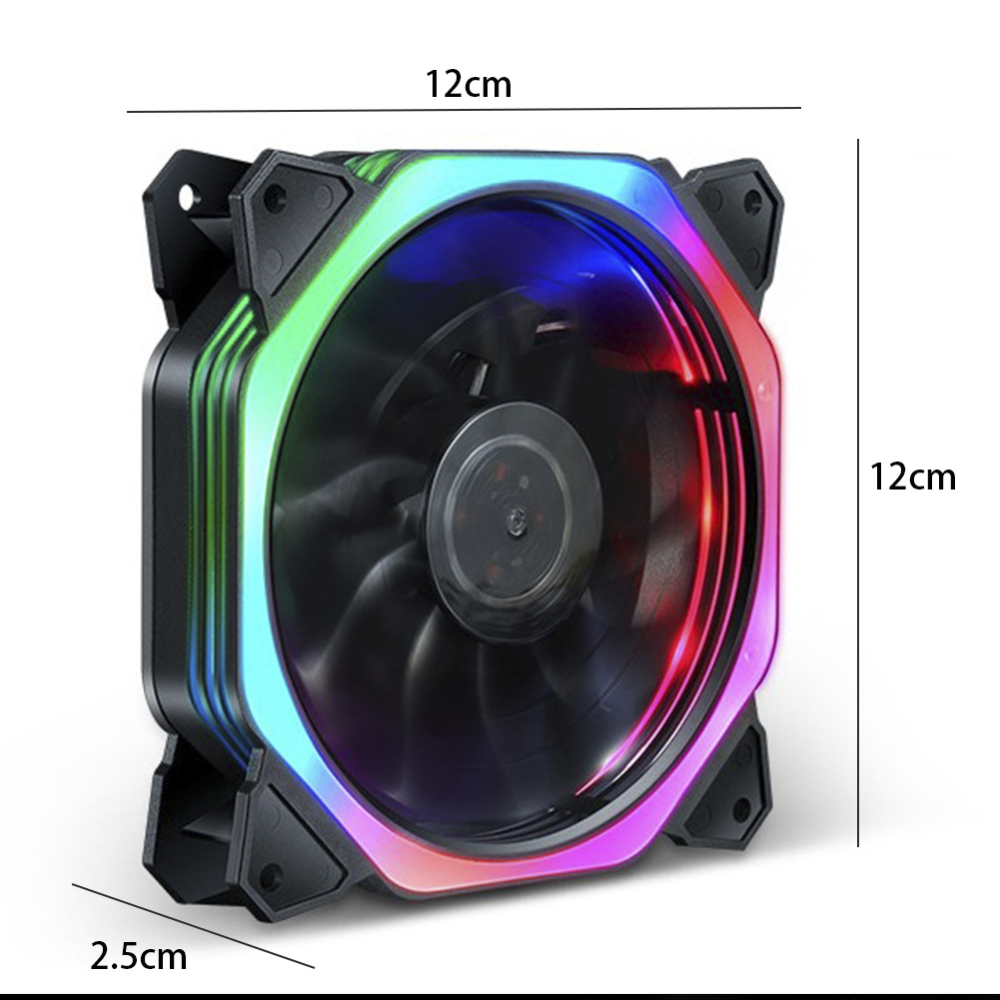 12 V Desktop PC Computer Cooling Koeler Ventilator Voor Aurora Fan Cooling Cooler LED Licht Stille Case Fan Heatsink radiator