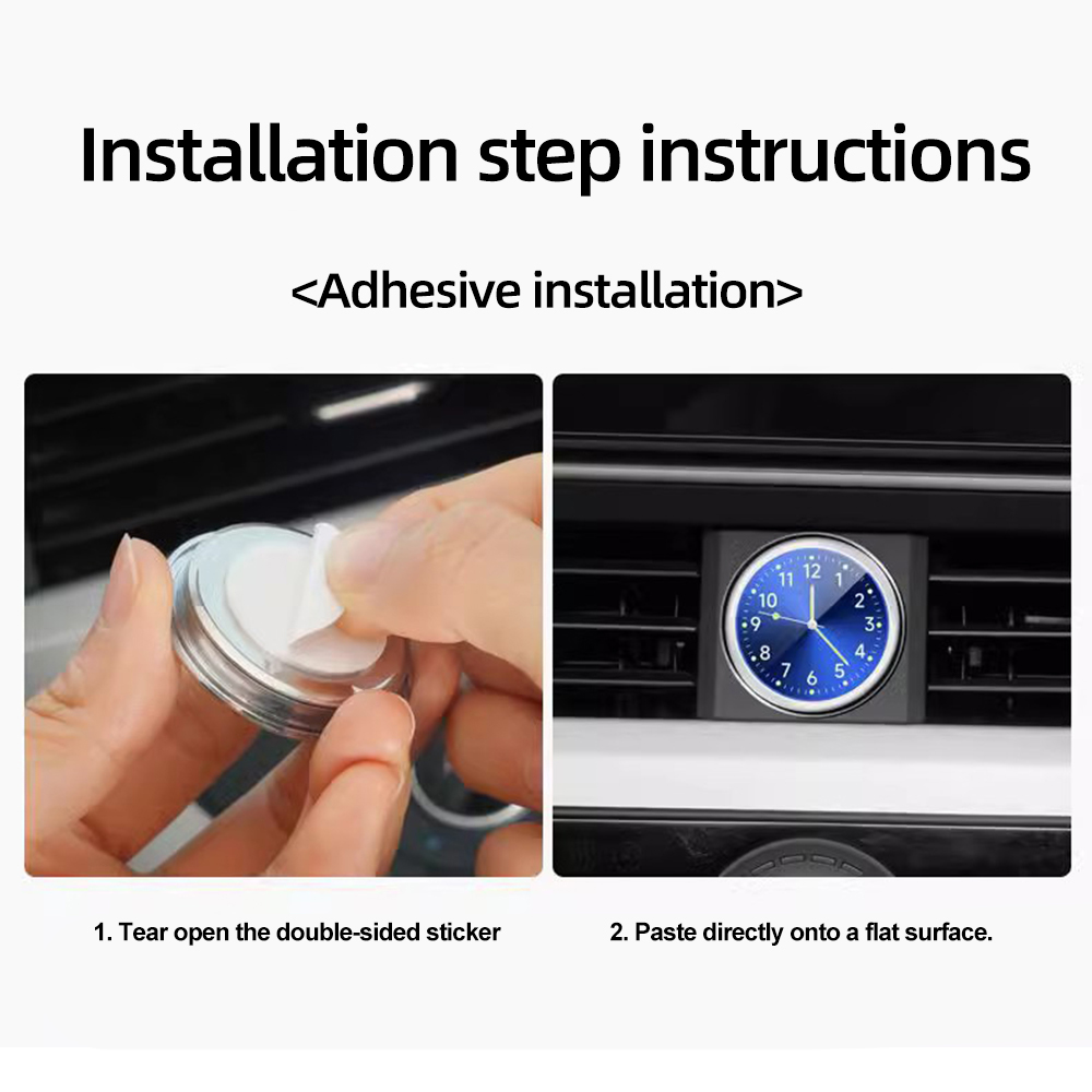 Reloj luminoso de calibre automático, Mini reloj de cuarzo resistente al agua con ventilación de aire para coche con Clip, reloj de salida de aire para accesorios de estilismo para coche