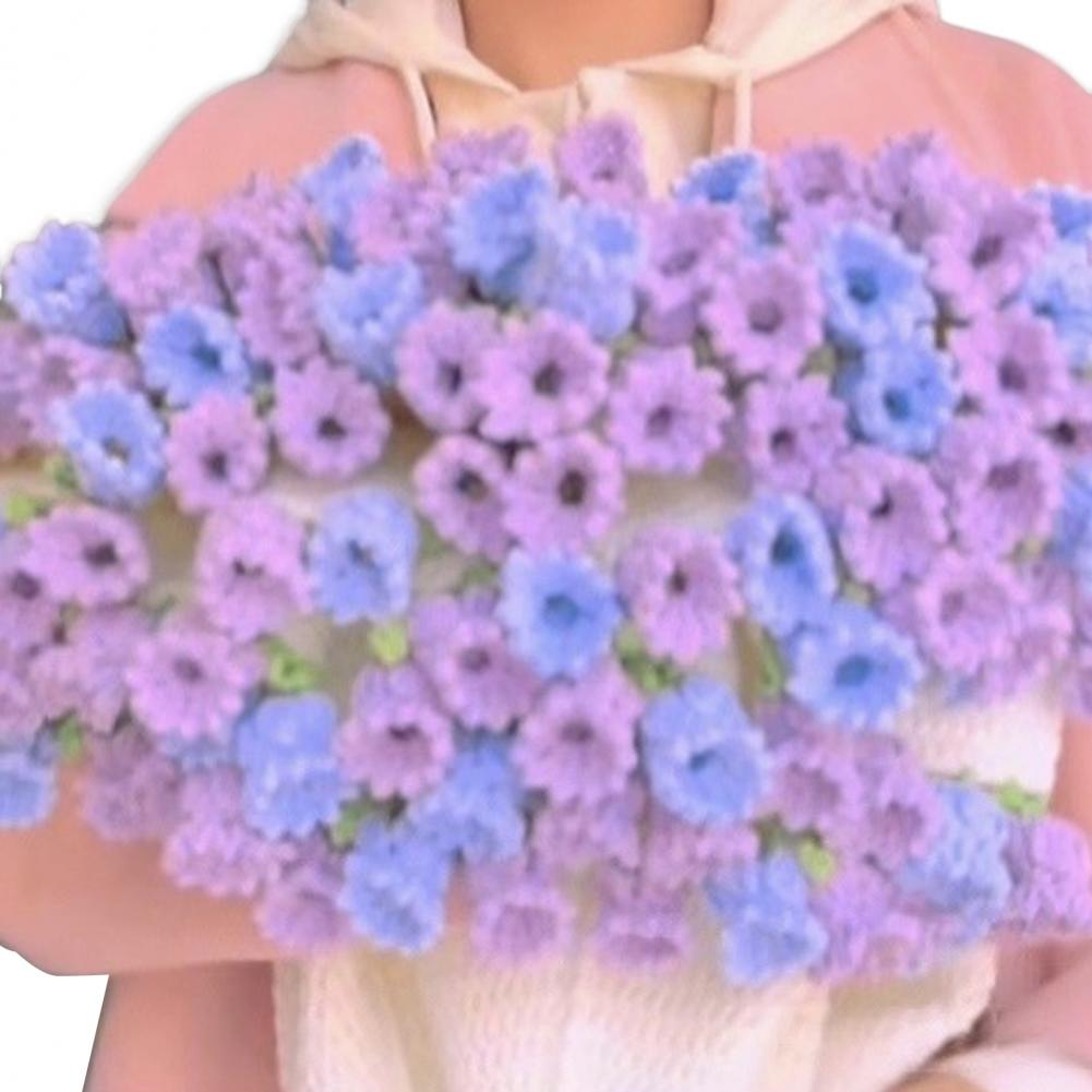 DIY Crochet Rose Bouquet Blanket Kit - Unfinished Handmade Flower Throw for Craft Lovers, Home Decor & Making(80cm, Yarn ): black