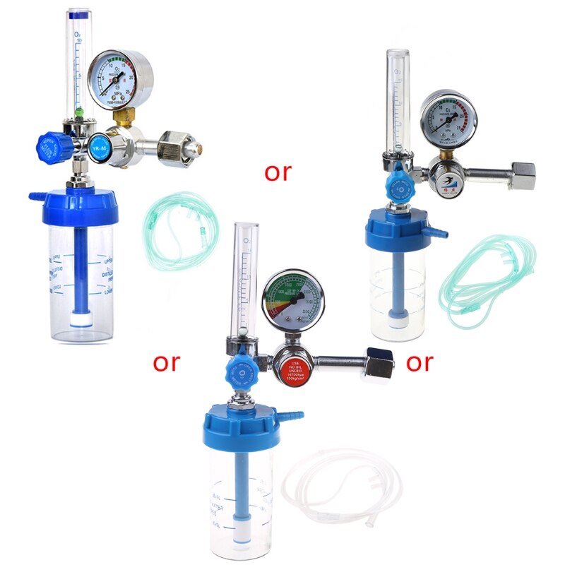 Oxygen Flow Meter Oxygen Flowmeter Pressure Gauge Oxygen Pressure Regulator 0-10L/min G5/8 for Elderly Pr X5QC