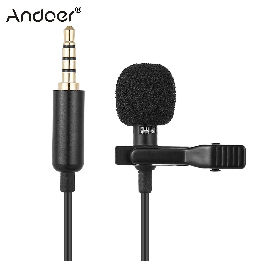 Andoer EY-510A Mini Draagbare Clip-On Revers Microfoon Voor Iphone Ipad Android Smartphone Dslr Camera Computer Pc Laptop