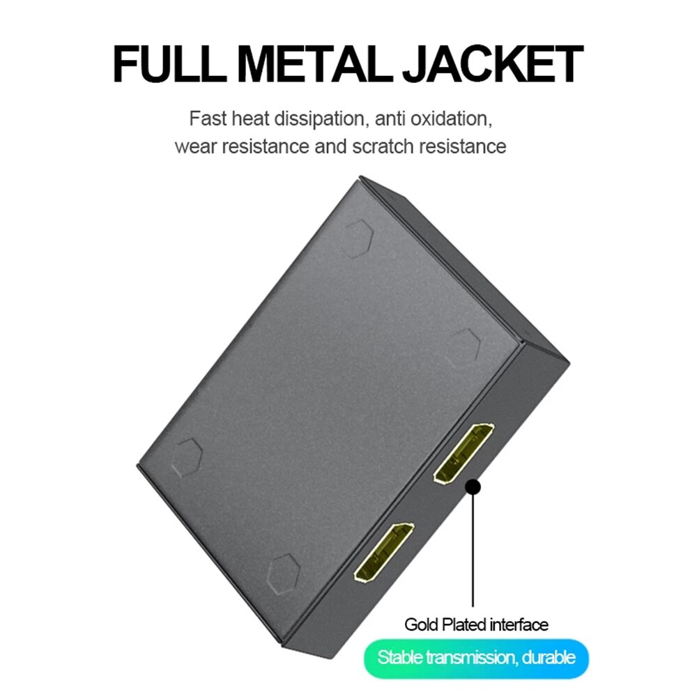 QEDO DisplayPort 8K DP 1.4 Switch Bi-Direction 8K@30Hz 4K@120Hz Splitter Converter for Multiple Source and displays