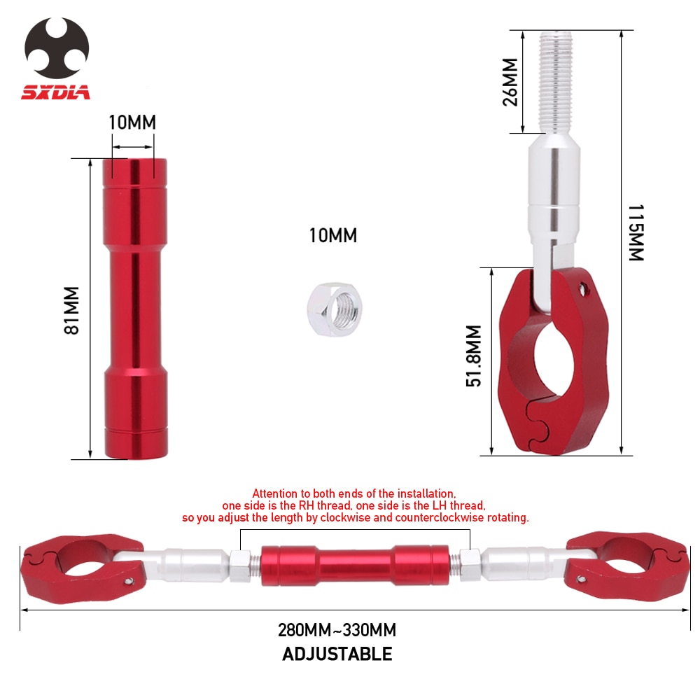 Motorcycle Universal 22mm Stuur Motor Grips Handle Bar Stuurwiel Versterken Verstelbare Cross Bar Dirt Pit Bike