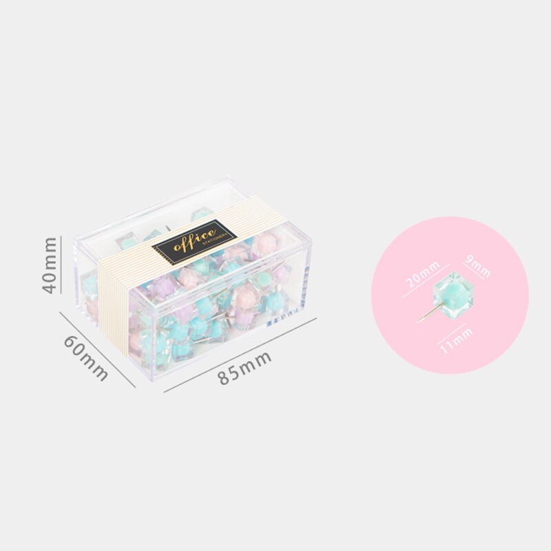 80 pcs/paquet bonbons couleur punaises en métal pouce punaises carte dessin punaises artisanat bureau accessoires fournitures scolaires papeterie