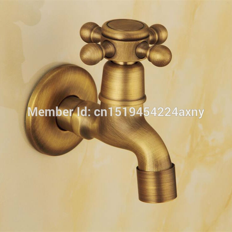 Gizero Laundry Retro Style Antique Bronze Finish Washing Machine Faucet Cold Water Tap Wall Mount Tap GI98
