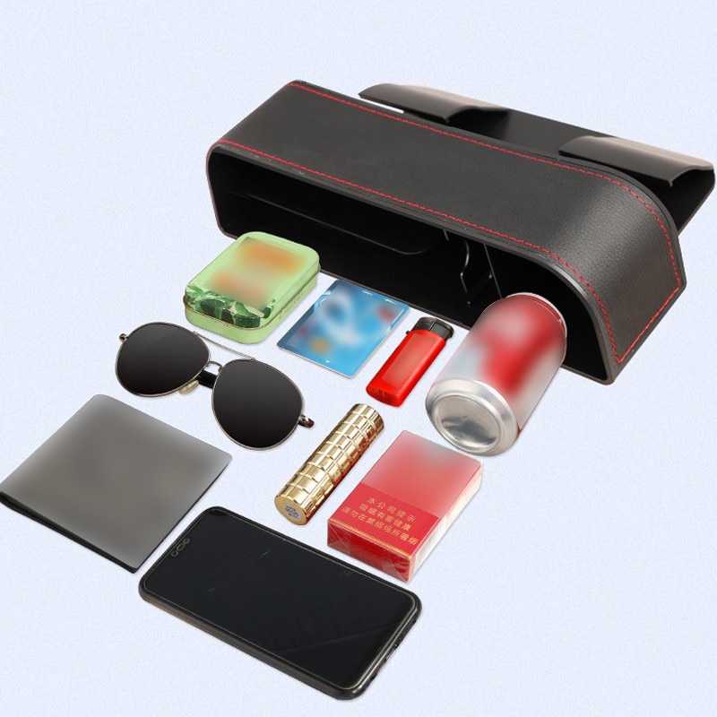 PU Leather Car Seat Gap Storage Universal Seat Crevice Organizer Multifunction Car Side Gap Storage Box Auto Accessories